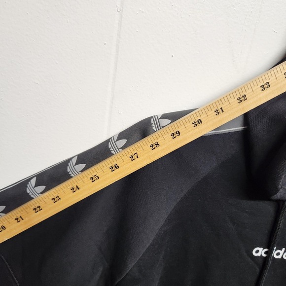 adidas Originals Hoodie Mens XL Black Tape Fleece Trefoil Sweatshirt HR4457 - Picture 9 of 11